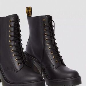 Dr. Martens Black Leather Moto Boots